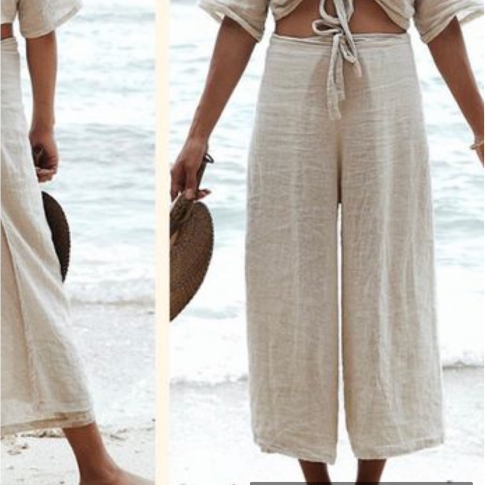 High Waist Linen Pants